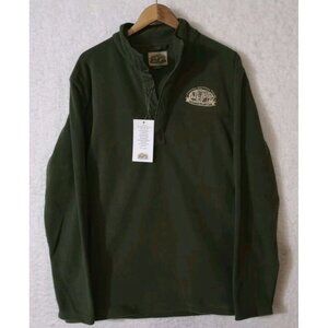 Sir Edmund Hillary Club Sweatshirt Men L Green Fleece Overseas Adventure Travel